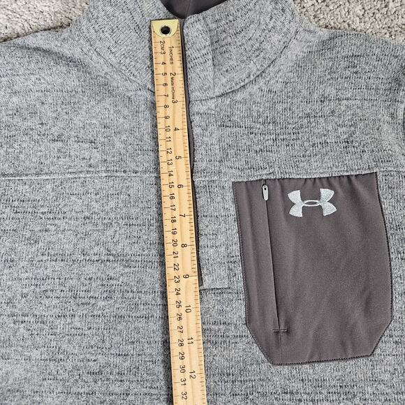 Under Armour Sweatshirt Mens Medium Gray Specialist Henley 2.0 Snap Gorpcore - Picture 10 of 14